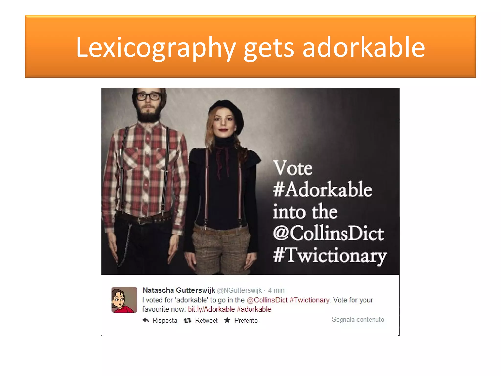 Lexicography gets adorkable
 