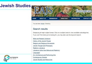 Jewish Studies 
 