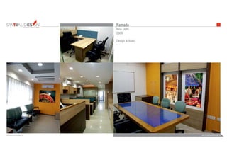 INTERIORS FURNITUREFURNITUREARCHITECTURE
admin@bezeldesign.inwww.bezeldesign.in
Ramada
New Delhi
2008
Design & Build
 