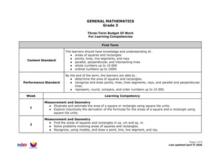 Comprehensive Grade 3 Mathematics Curriculum: Areas, Numbers ...