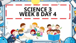 SCIENCE 3
WEEK 8 DAY 4
 