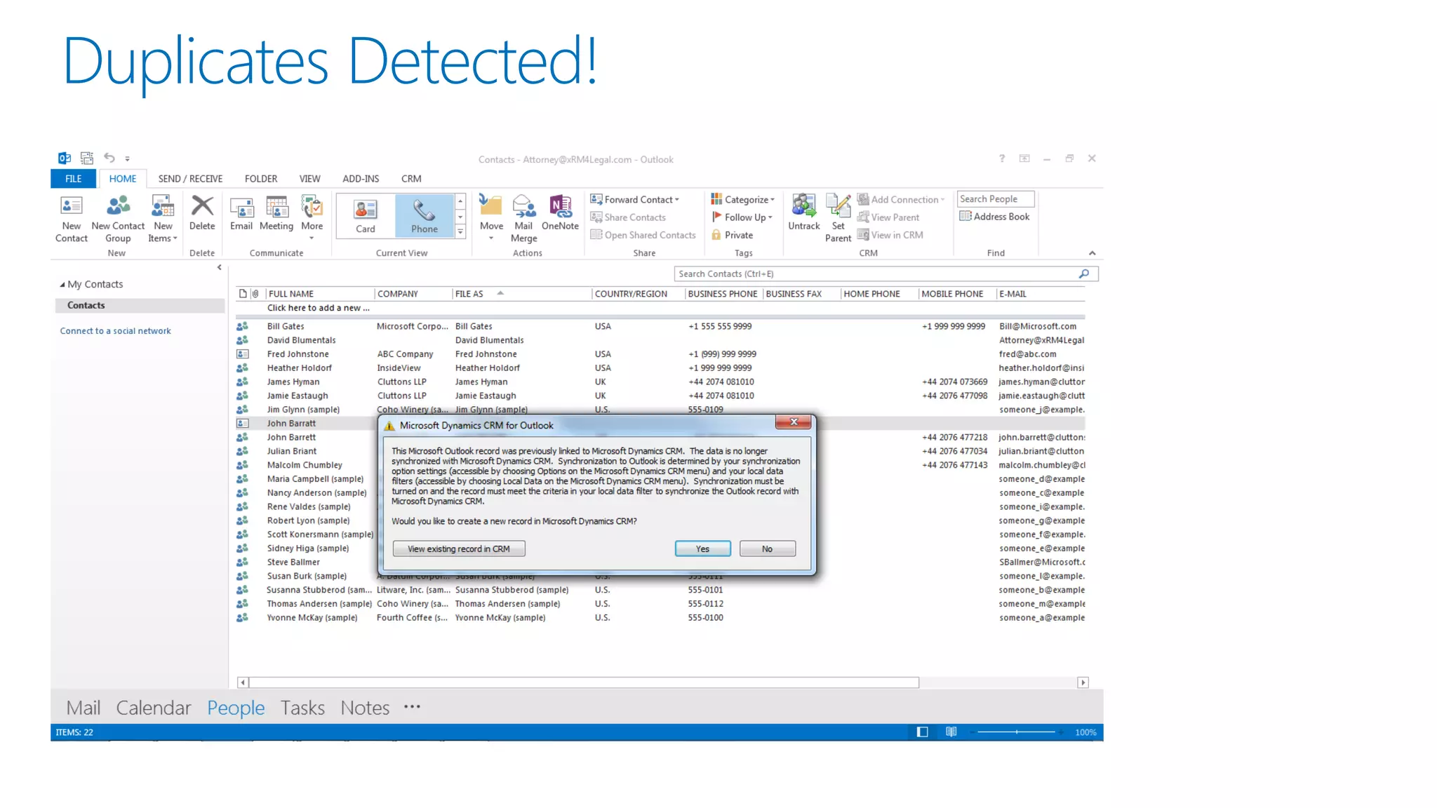 Duplicates Detected!  