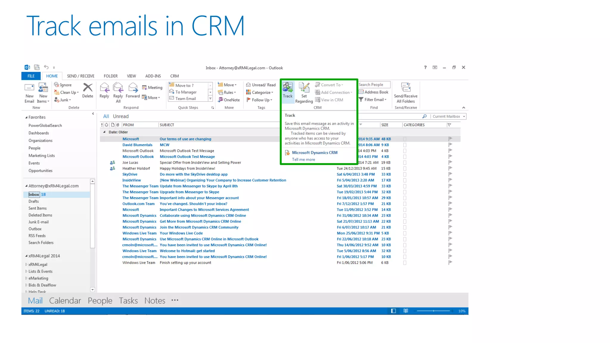 Track emails in CRM  