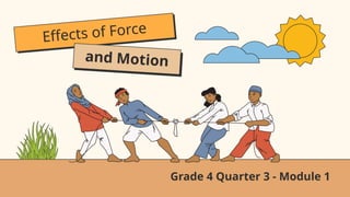 Effects of Force
and Motion
Grade 4 Quarter 3 - Module 1
 