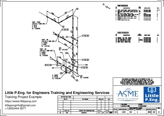 Piping design Training Project Example ISOs