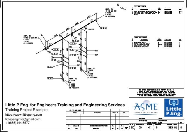 Piping design Training Project Example ISOs