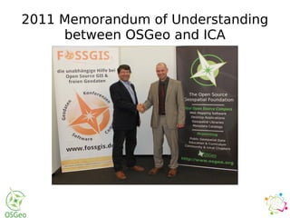 2011 Memorandum of Understanding
between OSGeo and ICA
 