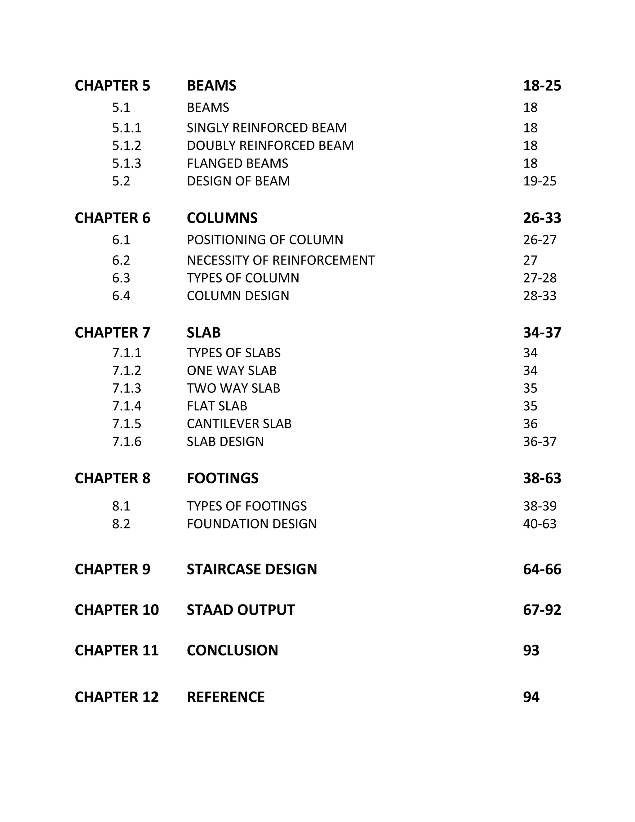 ANALYSIS AND DESIGN OF G+4 RESIDENTIAL BUILDING contents | PDF