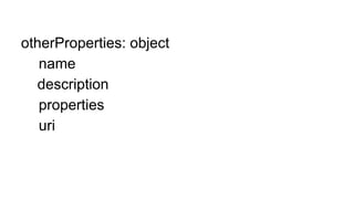 otherProperties: object
name
description
properties
uri
 