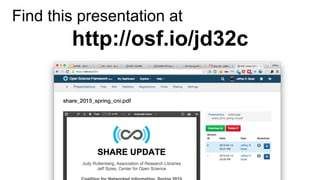 Find this presentation at
http://osf.io/jd32c
 