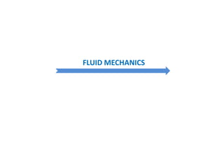 FLUID MECHANICS
 