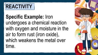 Reactivity Property Example Understanding Chemical Properties of Materials: Combustibility ...
