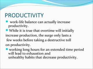 work life balance | PPT