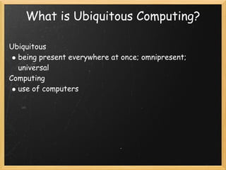 Computer forensics and ubiquitous computing | PPT