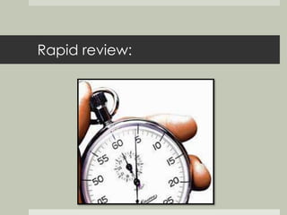 Rapid review: 
 