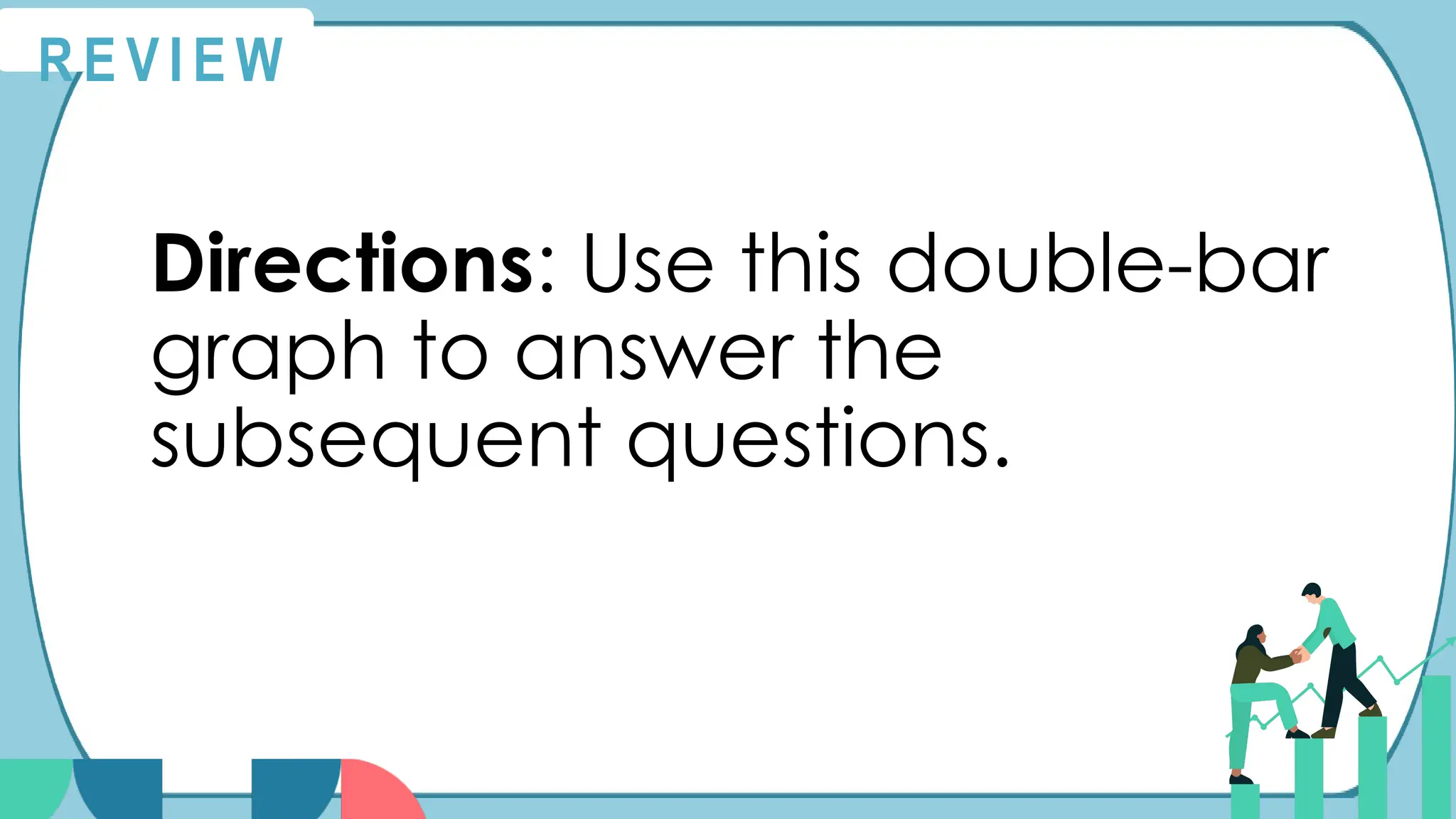 R E V I E W
Directions: Use this double-bar
graph to answer the
subsequent questions.
 