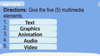 English 5 Visual and Multimedia Elements | PPTX