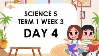 SCIENCE 5
TERM 1 WEEK 3
DAY 4
 