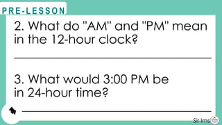 Understanding and Converting 12-Hour and 24-Hour Time Formats in Grade ...