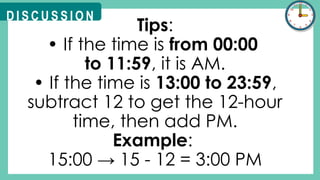 Time In Written Form Understanding and Converting 12-Hour and 24-Hour Time Formats in Grade ...