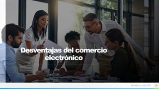 NOMBRE O LOGOTIPO
Desventajas del comercio
electrónico
10
 