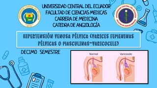 UNIVERSIDAD CENTRAL DEL ECUADOR
FACULTAD DE CIENCIAS MEDICAS
CARRERA DE MEDICINA
CATEDRA DE ANGIOLOGÍA
DECIMO SEMESTRE
 