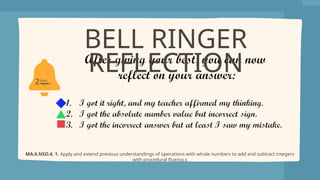 Integer Bell Ringer G6Middle School-Addition of Integers.pptx