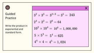 Expanded Exponents Exponential Notation (Standard, Expanded Form) | PPTX