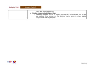 Grade 6 ICT Curriculum: Safe Use of Online Tools and Block Coding | PDF