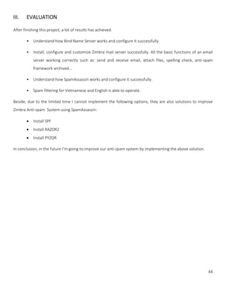 [Bind DNS + Zimbra + SpamAssassin] Antispam Installation Guide | PDF
