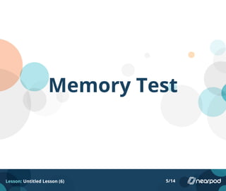 Test Memory Homework MATHS AND ENGLISH | PDF