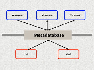 QWBIAA
Workspace Workspace Workspace
Metadatabase
 