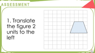 @
@
A S S E S S M E N T
1. Translate
the figure 2
units to the
left
 