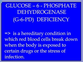 Powerpoint presentation for glucose 6 phosphate dehydrogenase ...