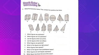 Grade 6 Solid Figures and their properties | PPTX