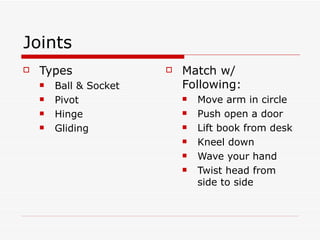 Skeletal System Class Notes