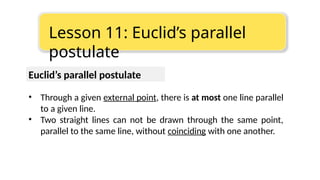 Guessing game and Euclid’s parallel postulate | PPTX