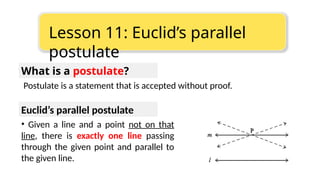 Guessing game and Euclid’s parallel postulate | PPTX
