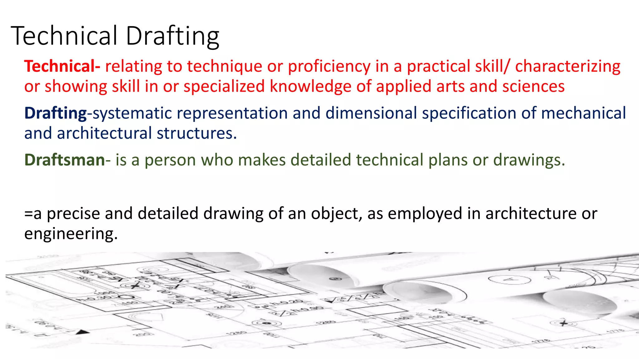 DRAFTING TOOLS, MATERIALS AND EQUIPMENT PPT