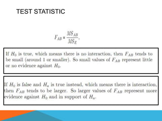TEST STATISTIC
 