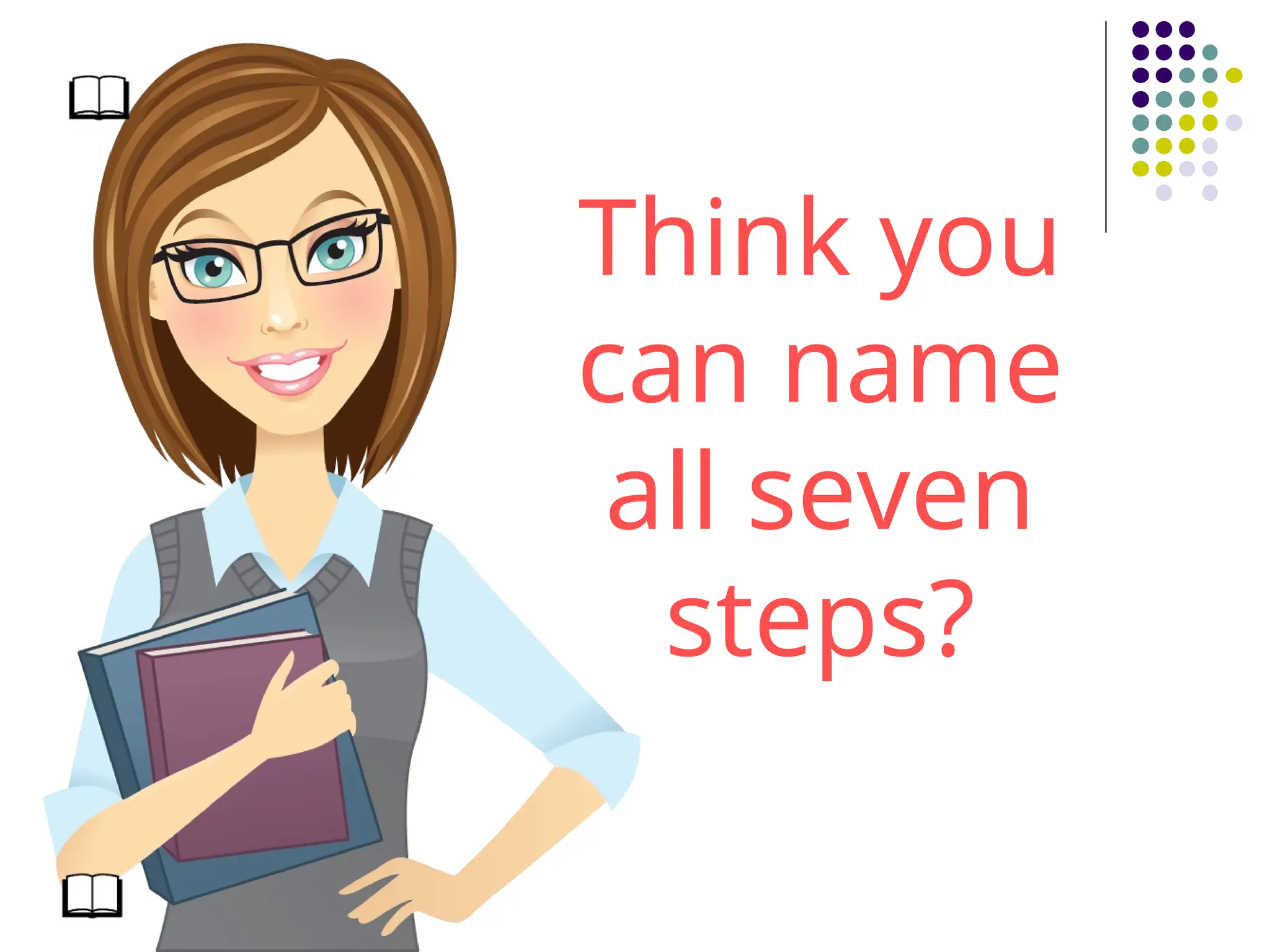 Think you
can name
all seven
steps?
 