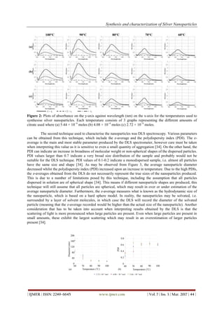 Synthesis and characterization of Silver Nanoparticles | PDF
