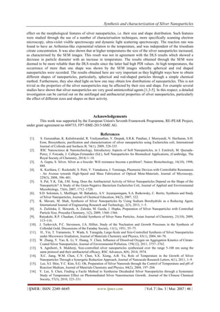 Synthesis and characterization of Silver Nanoparticles | PDF