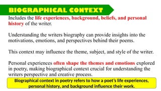 3 Literary Reading Lenses: Biographical Context, Historical 