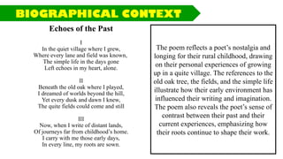3 Literary Reading Lenses: Biographical Context, Historical Context