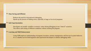 Debugging Machine Code Using GDB(GNU Debugger) .pptx