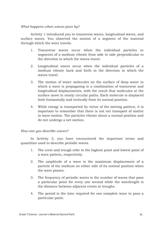 Grade 7 Science Learner's Module 3rd and 4th QTR Modules | PDF