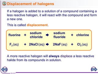 Halogenit Grade 8 - 4 - Properties of Halogens.ppt