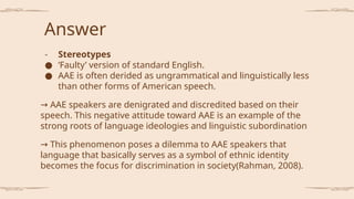 [G8_LCS Thu 4-6] PPT african american language | PPTX
