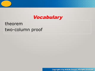 theorem
two-column proof
Vocabulary
 